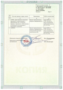 2020.02.06 Спасск-Дальний - Приложение к сертификату - Прокат арматурный для железобетонных конструкций периодического профиля.